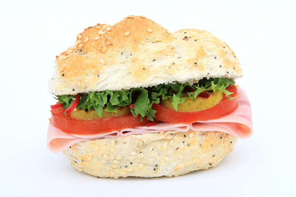 Free Stock Photo Of Delicious Sandwich With Meat Lettuce And Tomatoes