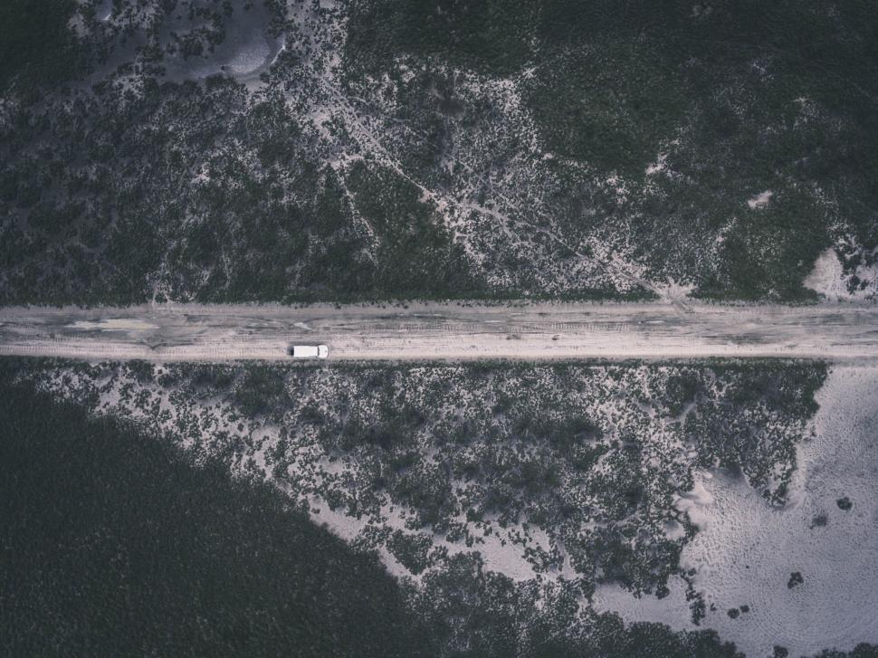 Free Image of Aerial View of Black and White Road 