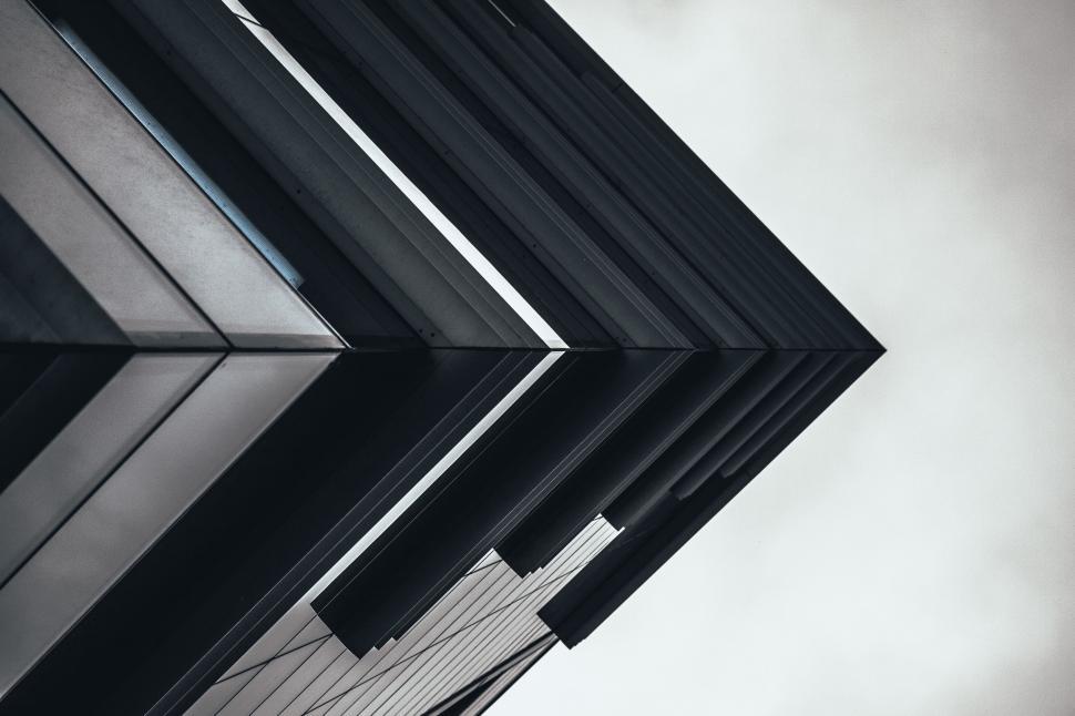Free Image of Tall Building in Black and White 