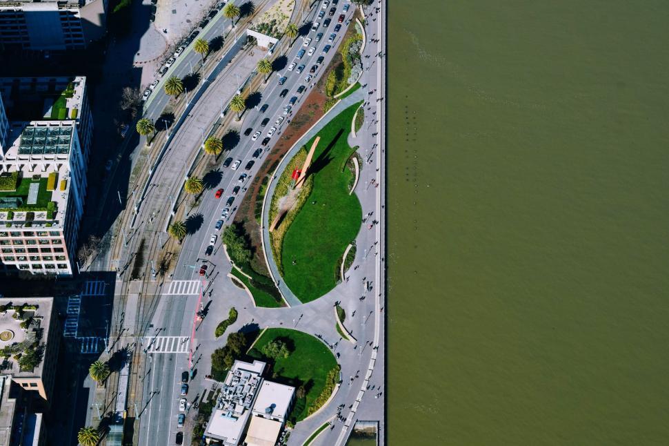 Free Image of Bustling City Streets Seen From Above 