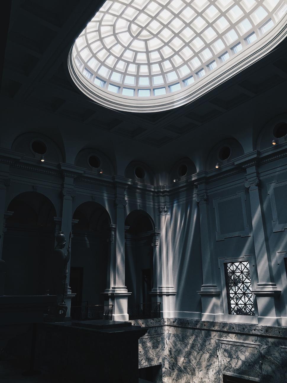 Free Image of Black and White Ceiling in a Building 