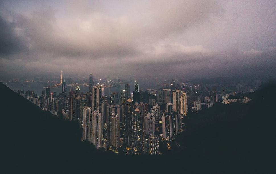 Free Image of City View From Hilltop 