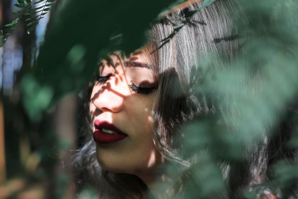 Free Image of Close Up Portrait of Person With Long Hair 