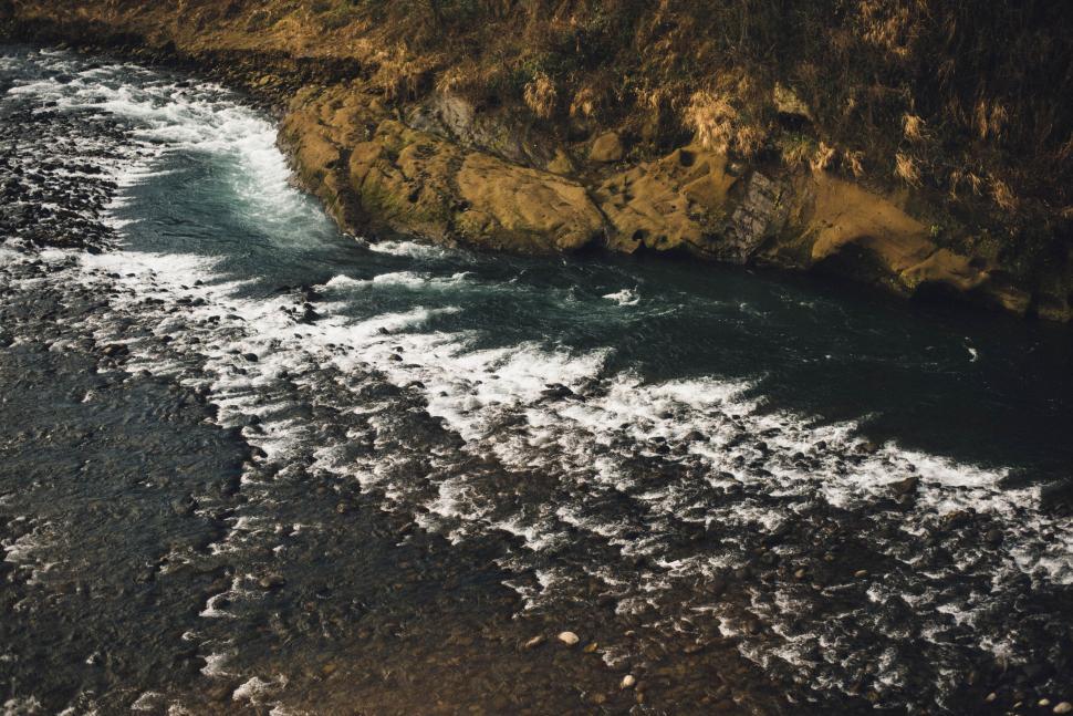 Free Stock Photo of Aerial View of Ocean and Cliffs | Download Free ...