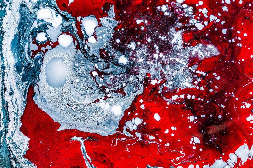 Free Stock Photo of Red and White Abstract Painting | Download Free