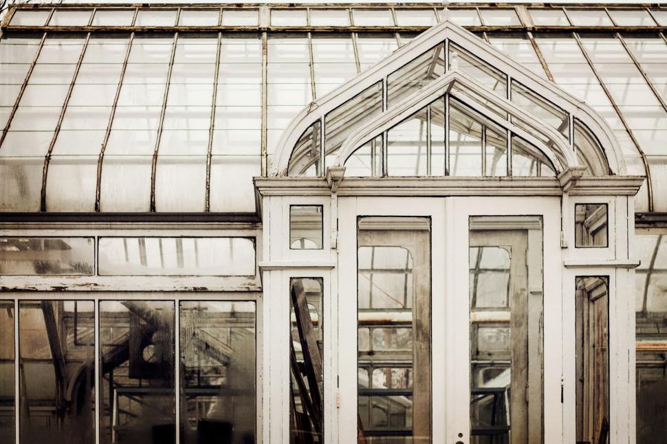 Free Image of Glass House in Monochrome 