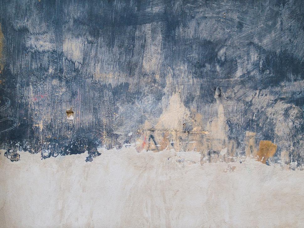 Free Image of Blue and White Wall Painting 