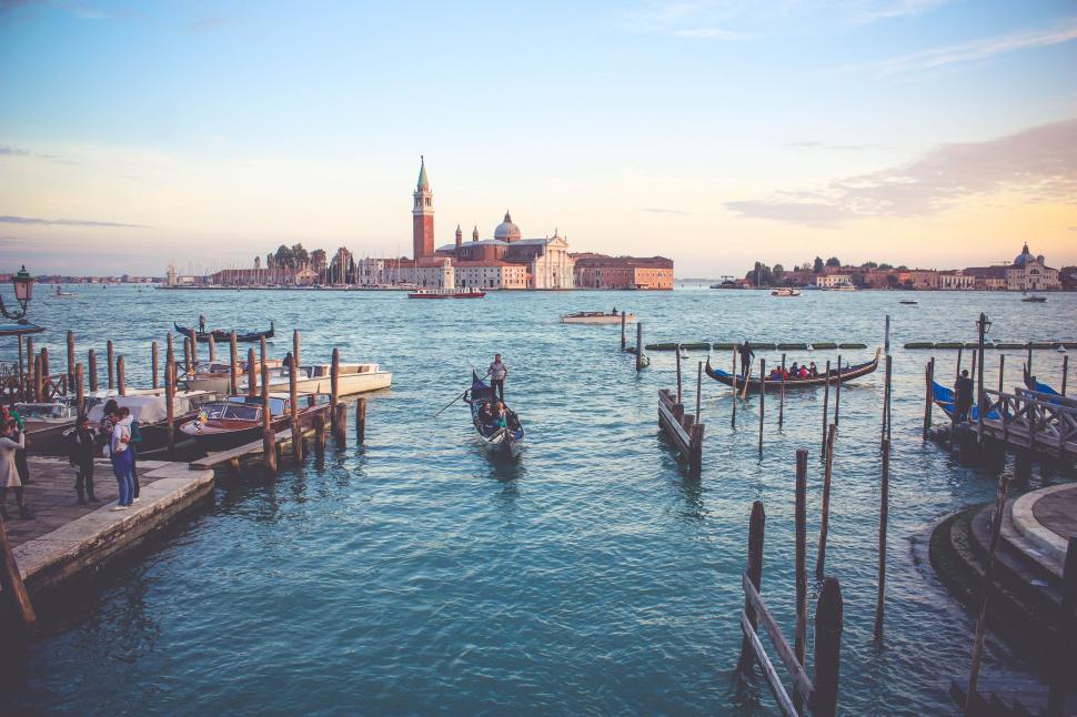 Free Image of Boats Filling Large Body of Water 