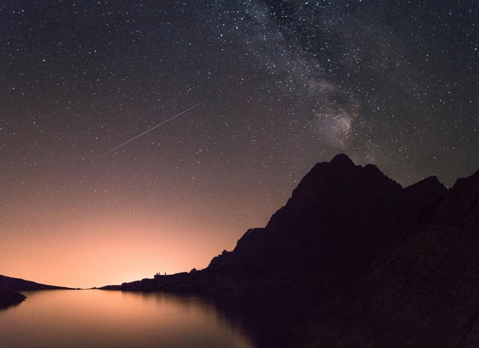 Free Image of Starry Night Sky Above Lake 