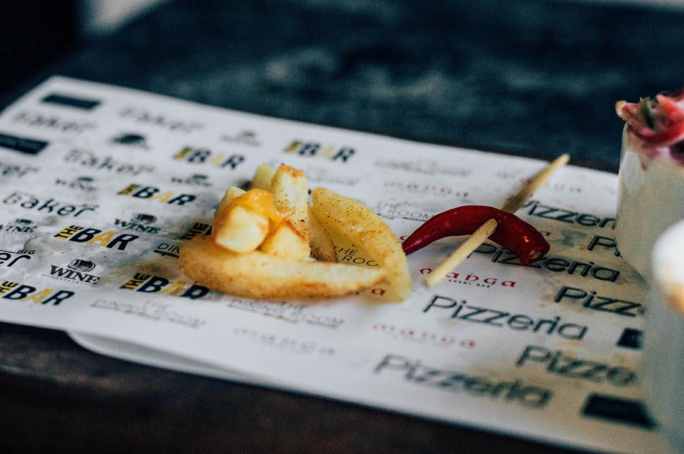 Free Image of Plate of Food and Drink on Restaurant Table 