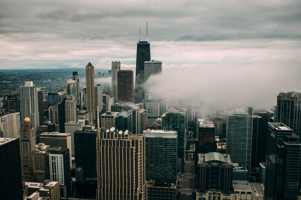 Free Image of Urban Skyline Dominated by Tall Buildings 