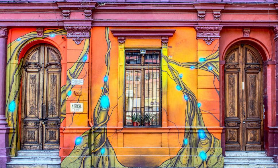 Free Image of Urban Building With Side Painting 
