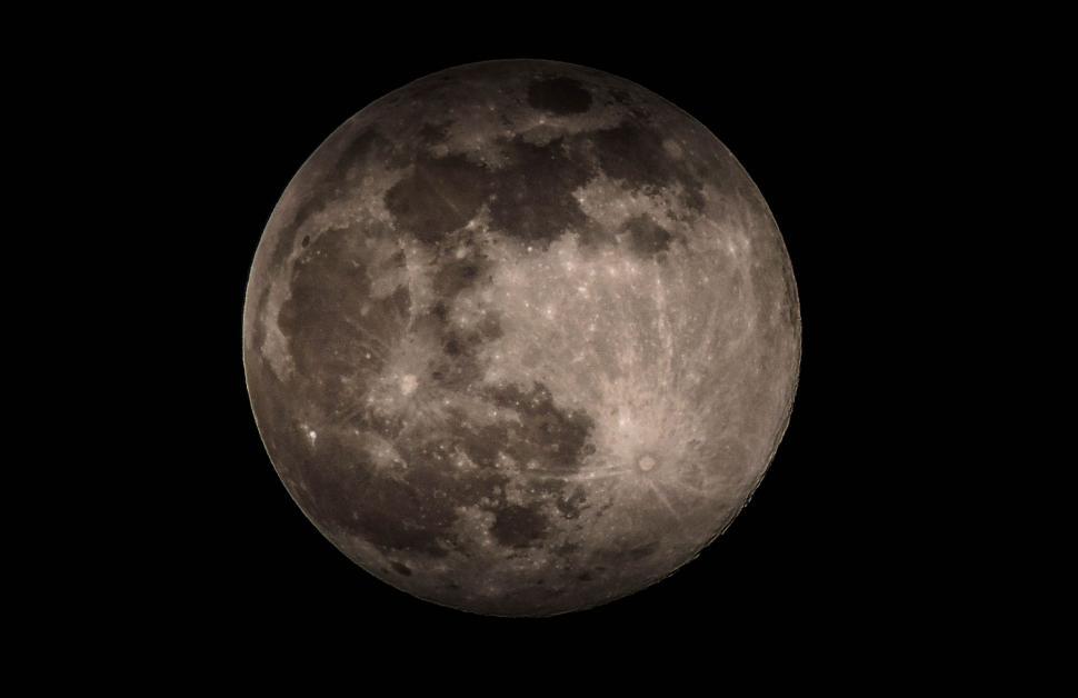 Free Image of Full Moon Illuminating Dark Sky 