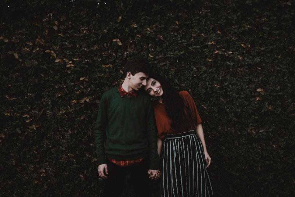 Free Image of A Man and a Woman Standing Together 