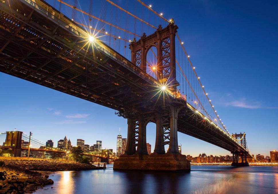 Free Image of Impressive Bridge Spanning Over Vast Body of Water 