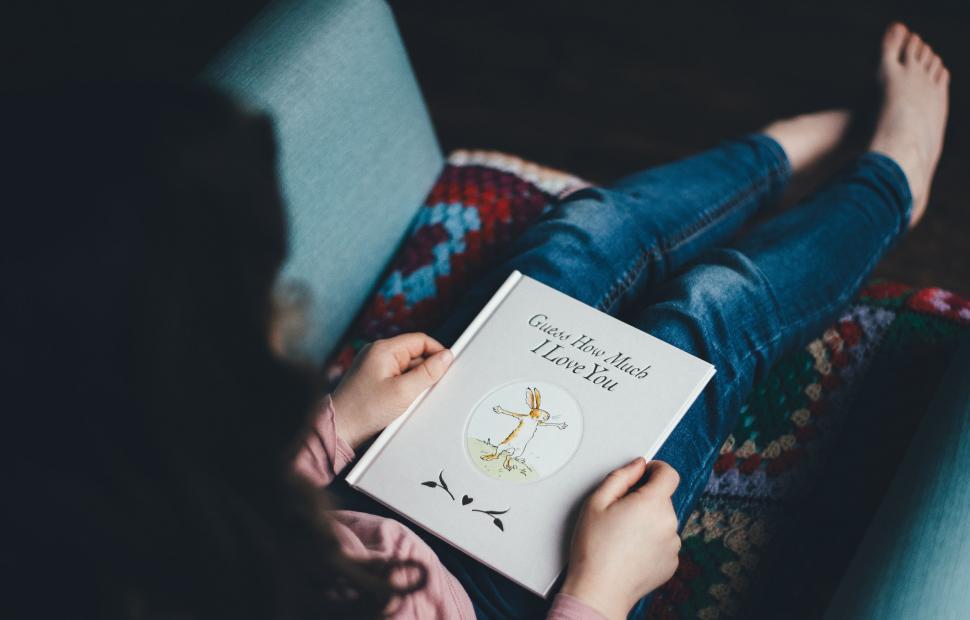 Free Stock Photo of Person Reading Book on Couch | Download Free Images ...