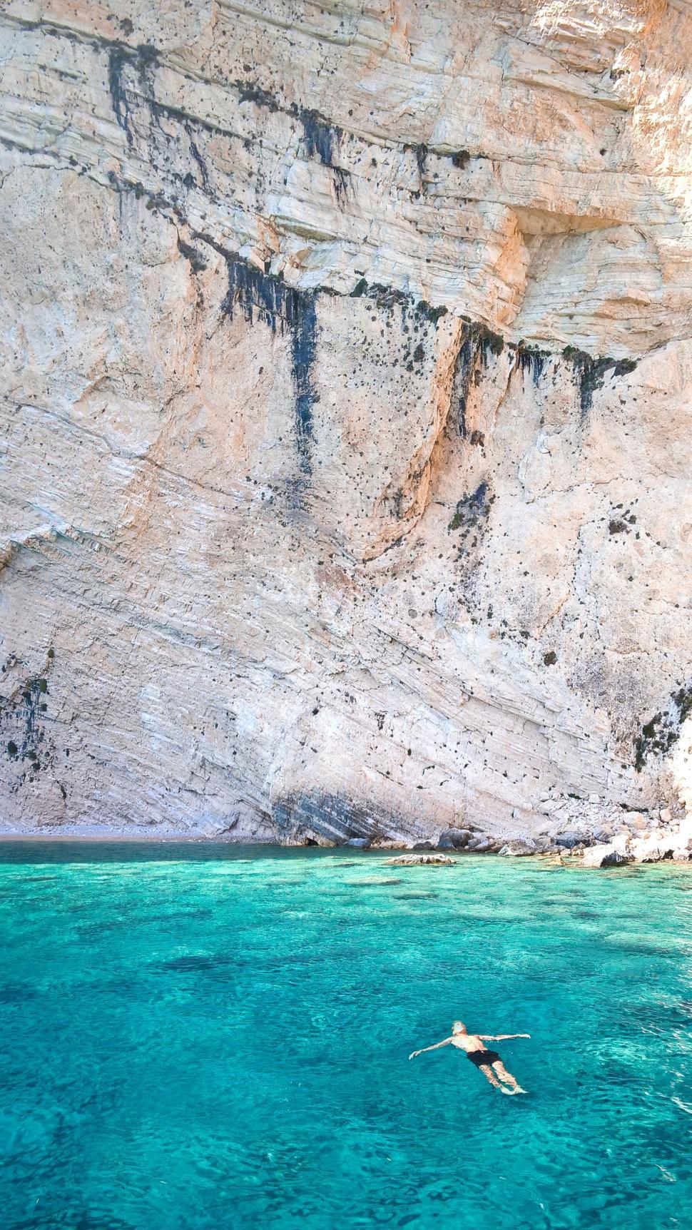 Free Image of Person Swimming in a Lake 