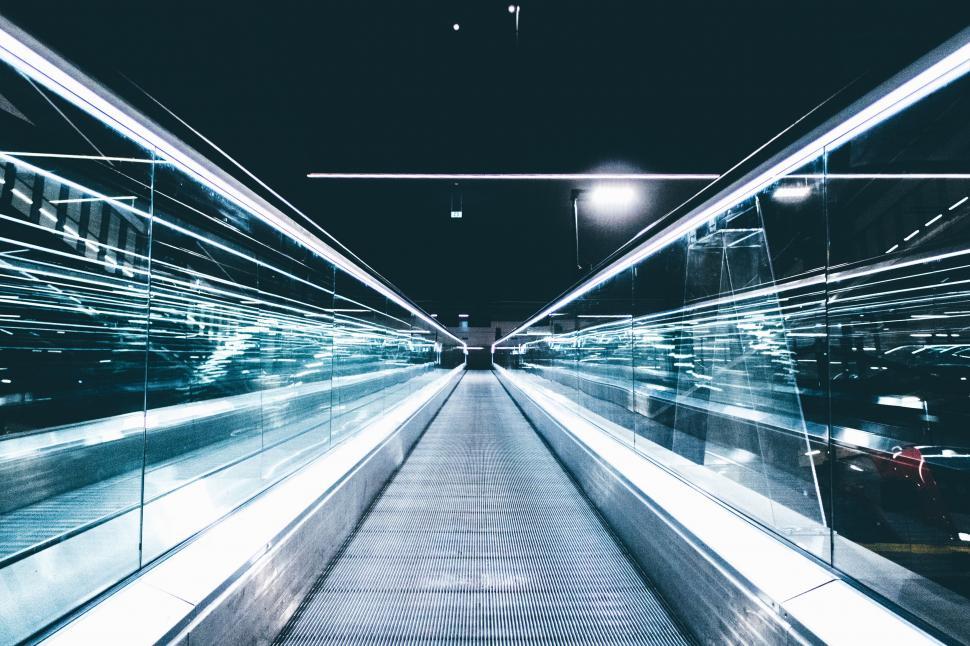 Free Image of Busy Subway Station Long Exposure Shot 