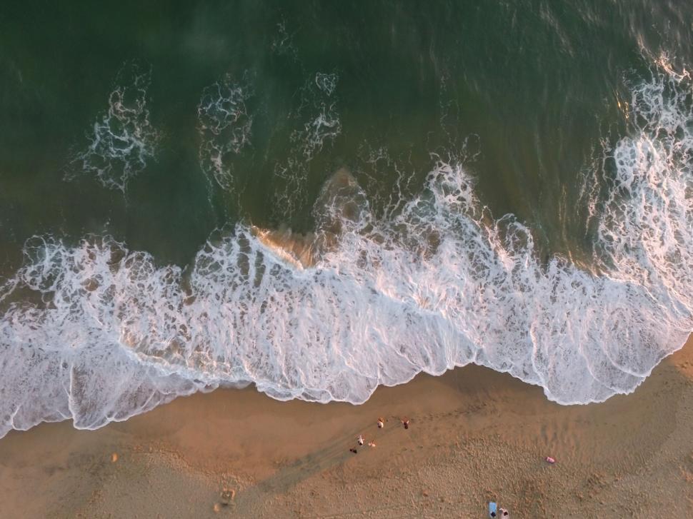Free Image of Aerial View of Beach and Ocean 