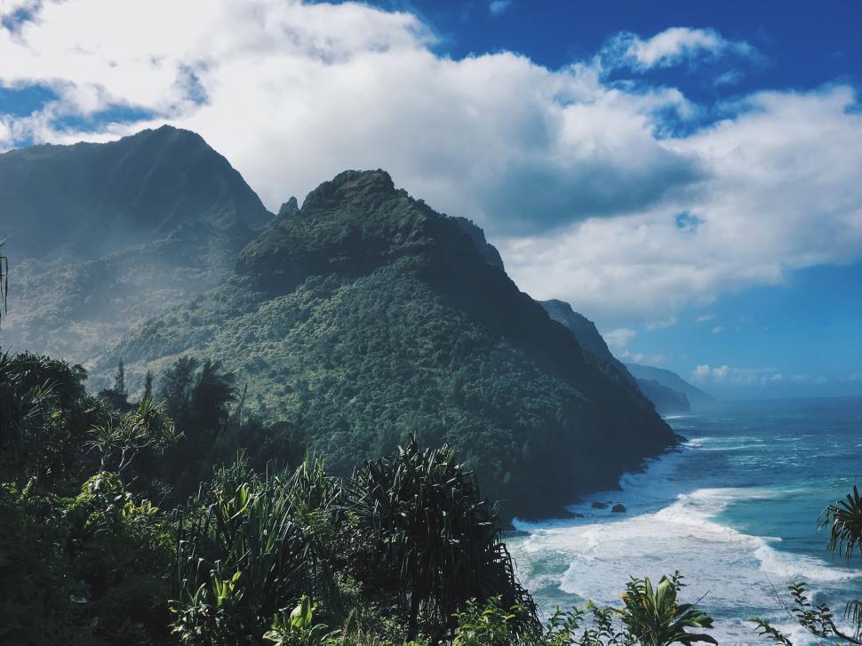 Free Image of Majestic Ocean and Mountain View 