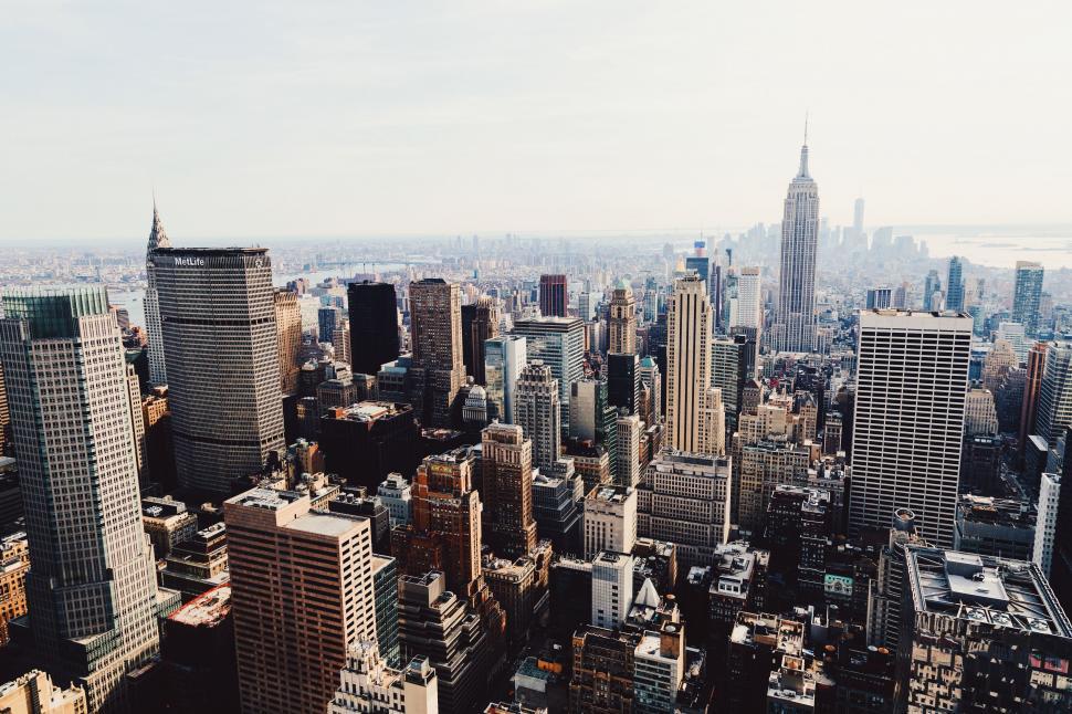 Free Image of Aerial View of a City With Tall Buildings 