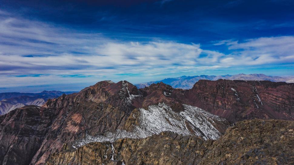 Free Image of Panoramic View of the Mountains 
