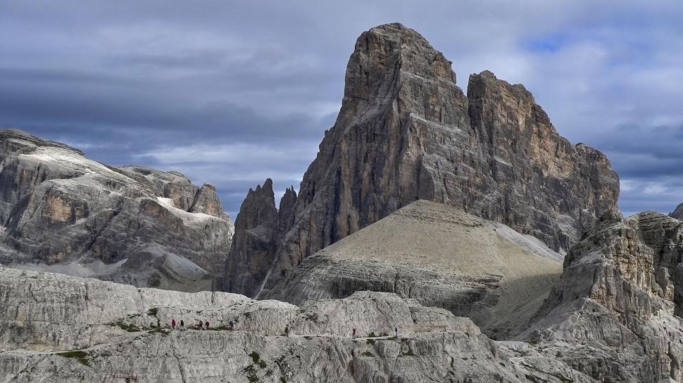 Free Image of Majestic Mountains Under a Blue Sky 