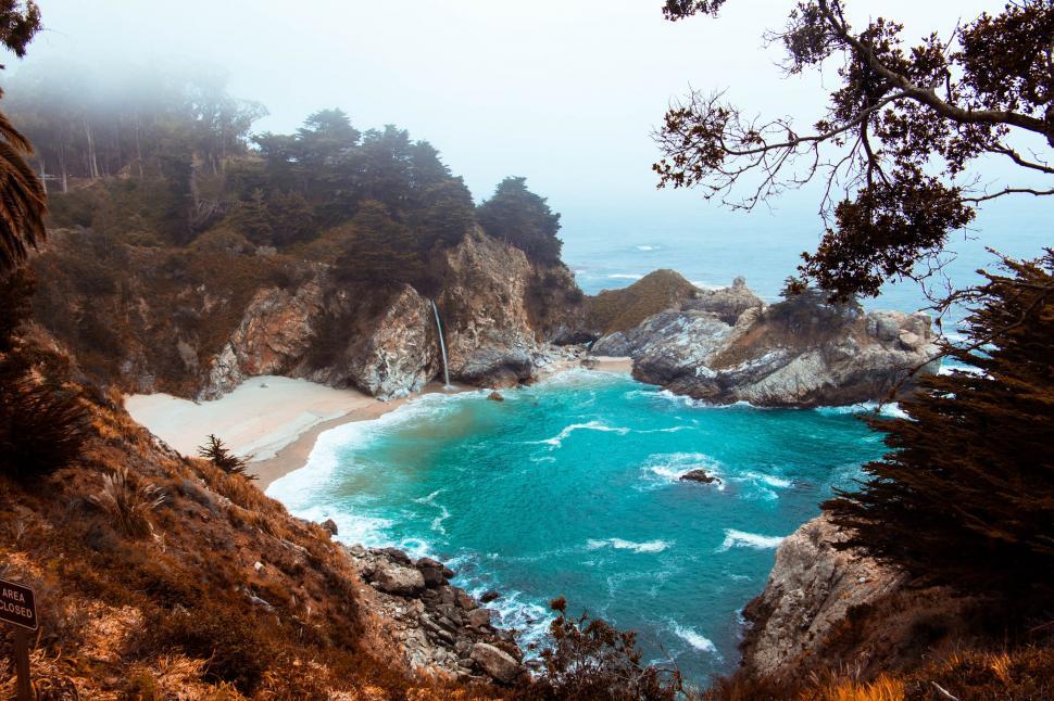 Free Image of Misty Lake Surrounded by Trees 