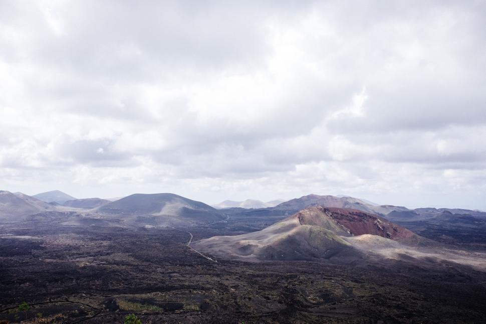 Free Image of Majestic View of a Distant Mountain Range 