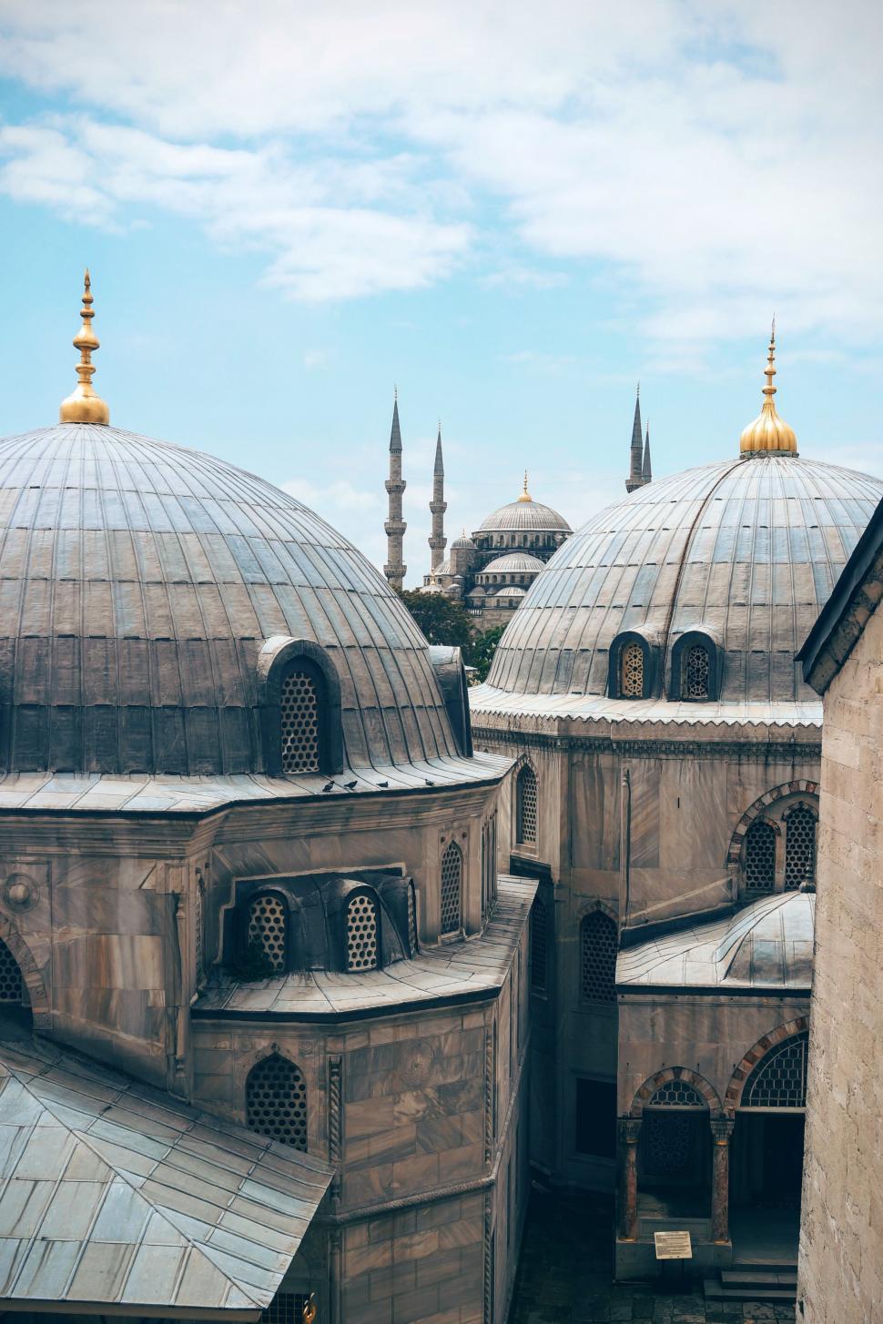 Free Image of A View of a Large Building With Many Domes 