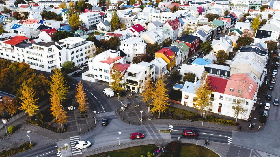 Free Image of A Birds Eye View of a Cityscape With Numerous Buildings 