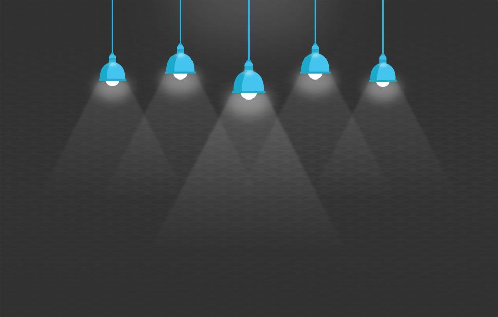 Ceiling Lights - Illustration with Copyspace