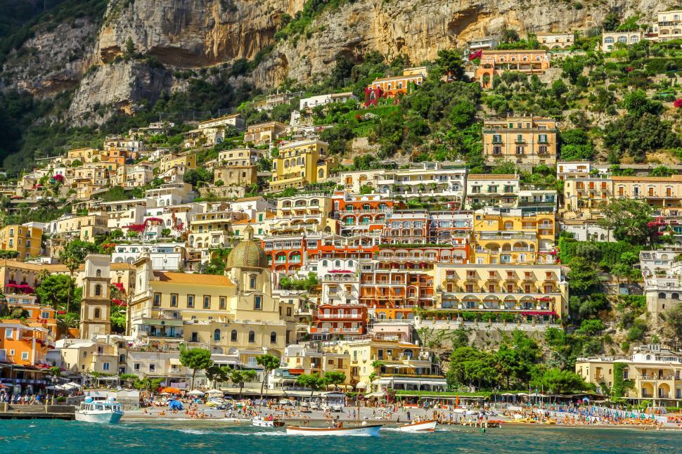 Free Image of City on Mountain by Water 