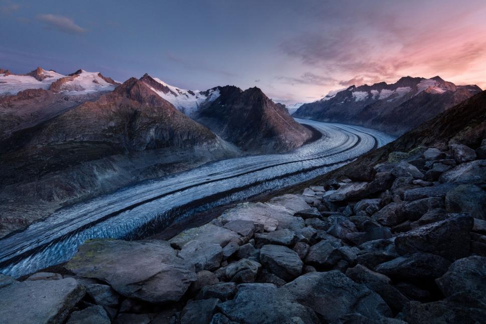 Free Image of Majestic Mountain Range With River 