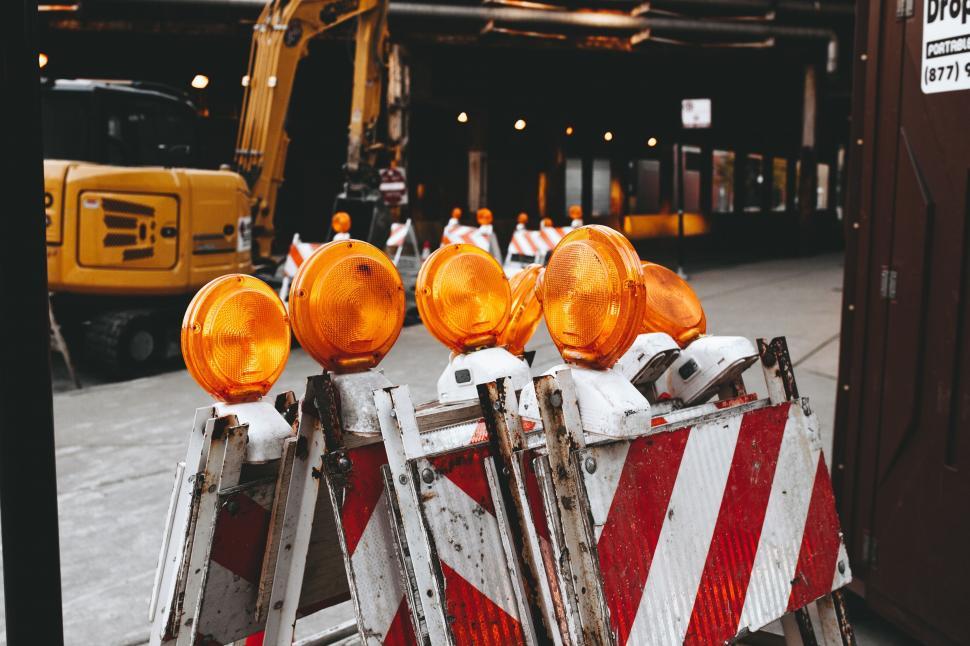 Free Image of Group of Traffic Lights on Barricade 