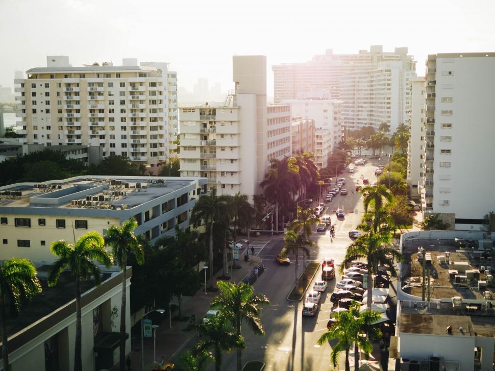 Free Image of Busy City Street With Tall Buildings 