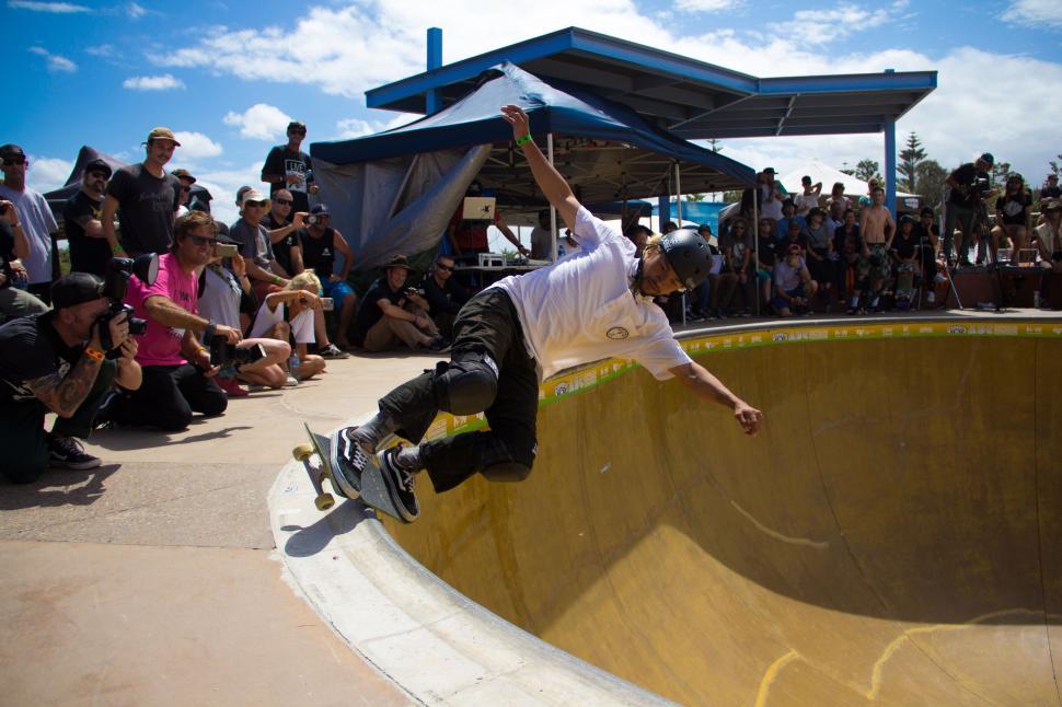 Free Stock Photo of Man Riding Skateboard Up Ramp | Download Free ...