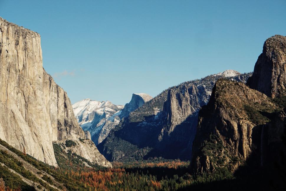 Free Image of Majestic Snow Capped Mountain Range 