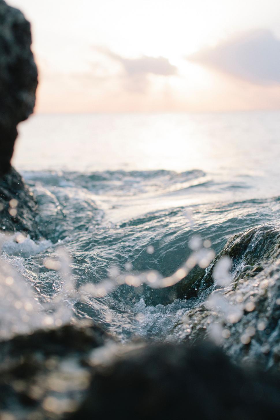 Free Image of Close Up of a Rock in Water 