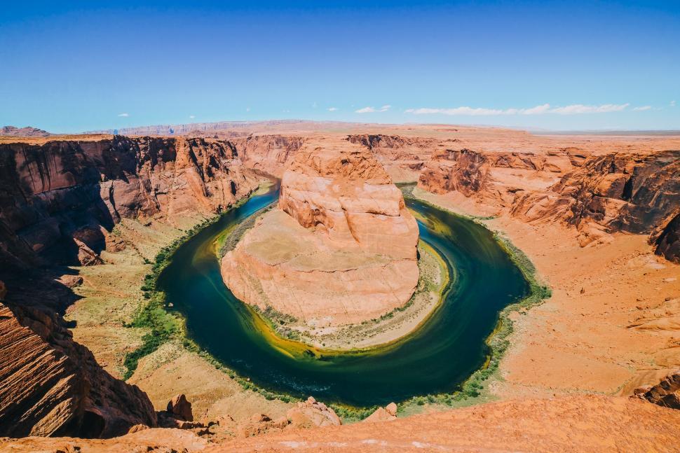 Free Image of River Cutting Through Canyon 