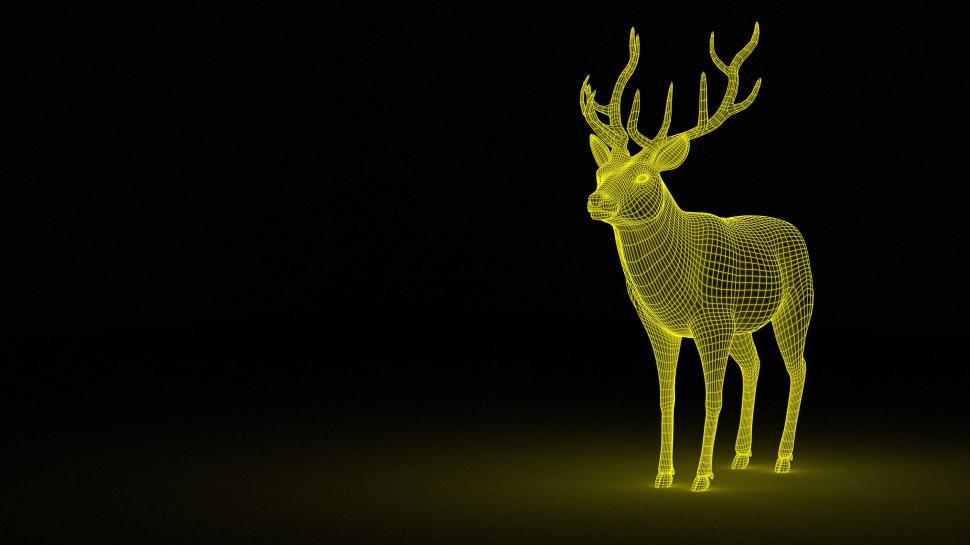 Free Image of Stag Standing in Darkness 