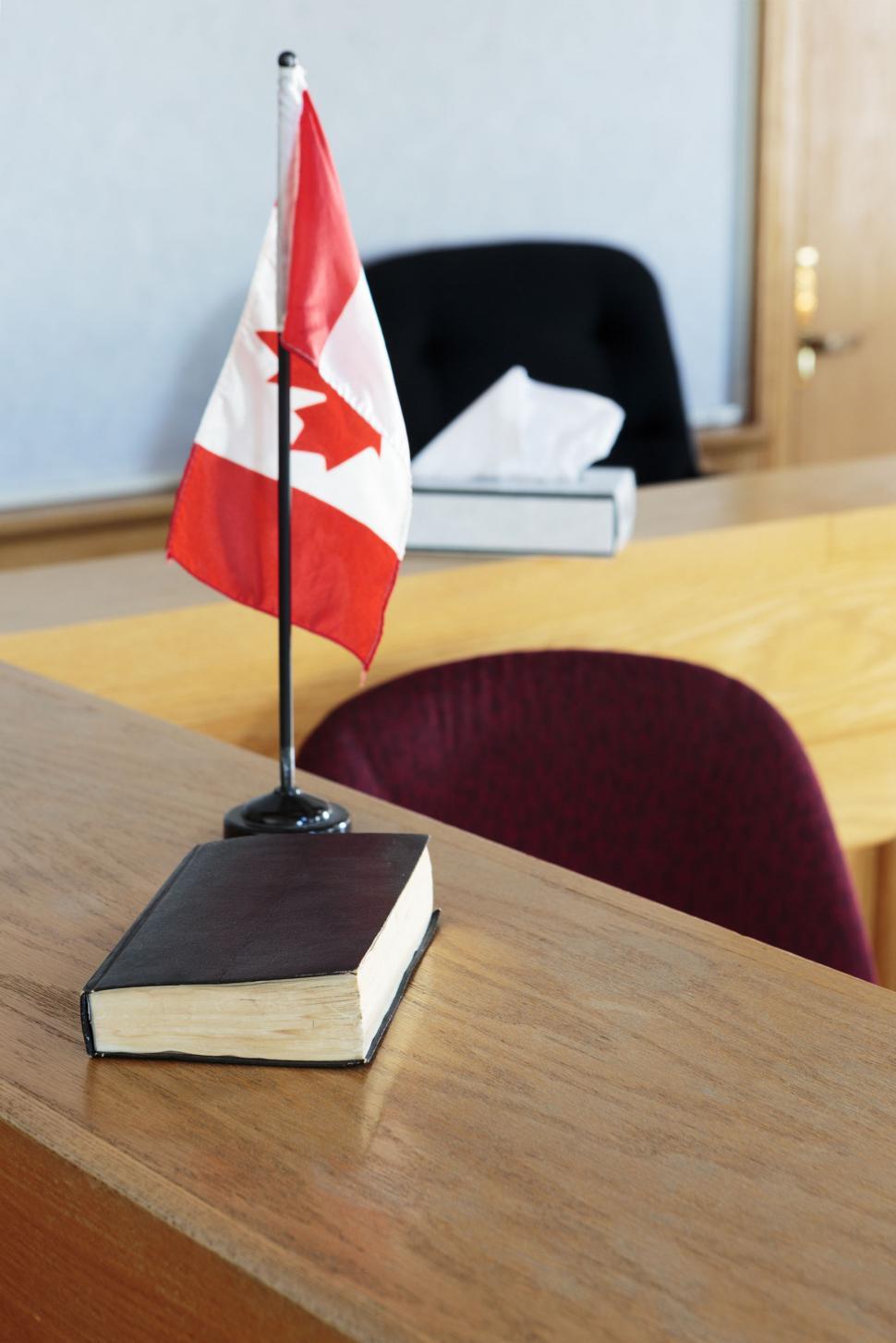 Free Image of Court book and flag 