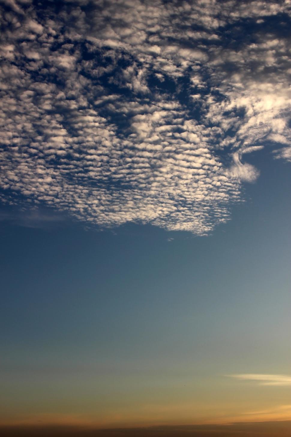 Free Stock Photo of Background of half clear blue sky and half broken  clouds | Download Free Images and Free Illustrations