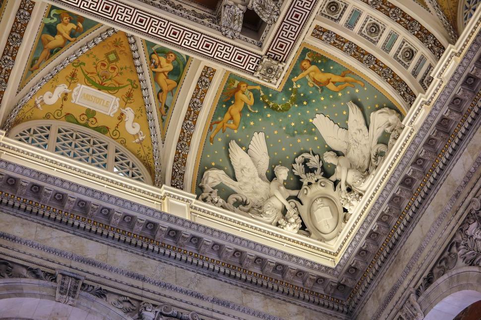 Corner of Ceiling in Library of Congress