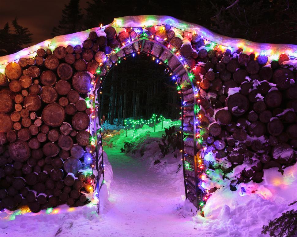 Free Image of Lights and firewood 