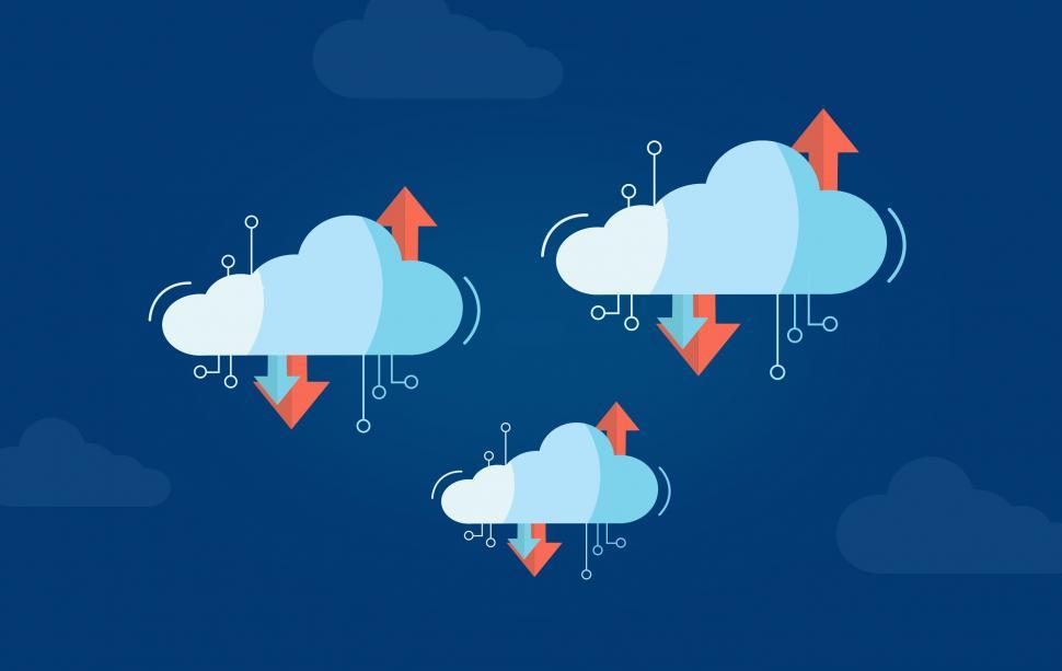 Free Image of Virtual Cloud Concept with Multiple Clouds 
