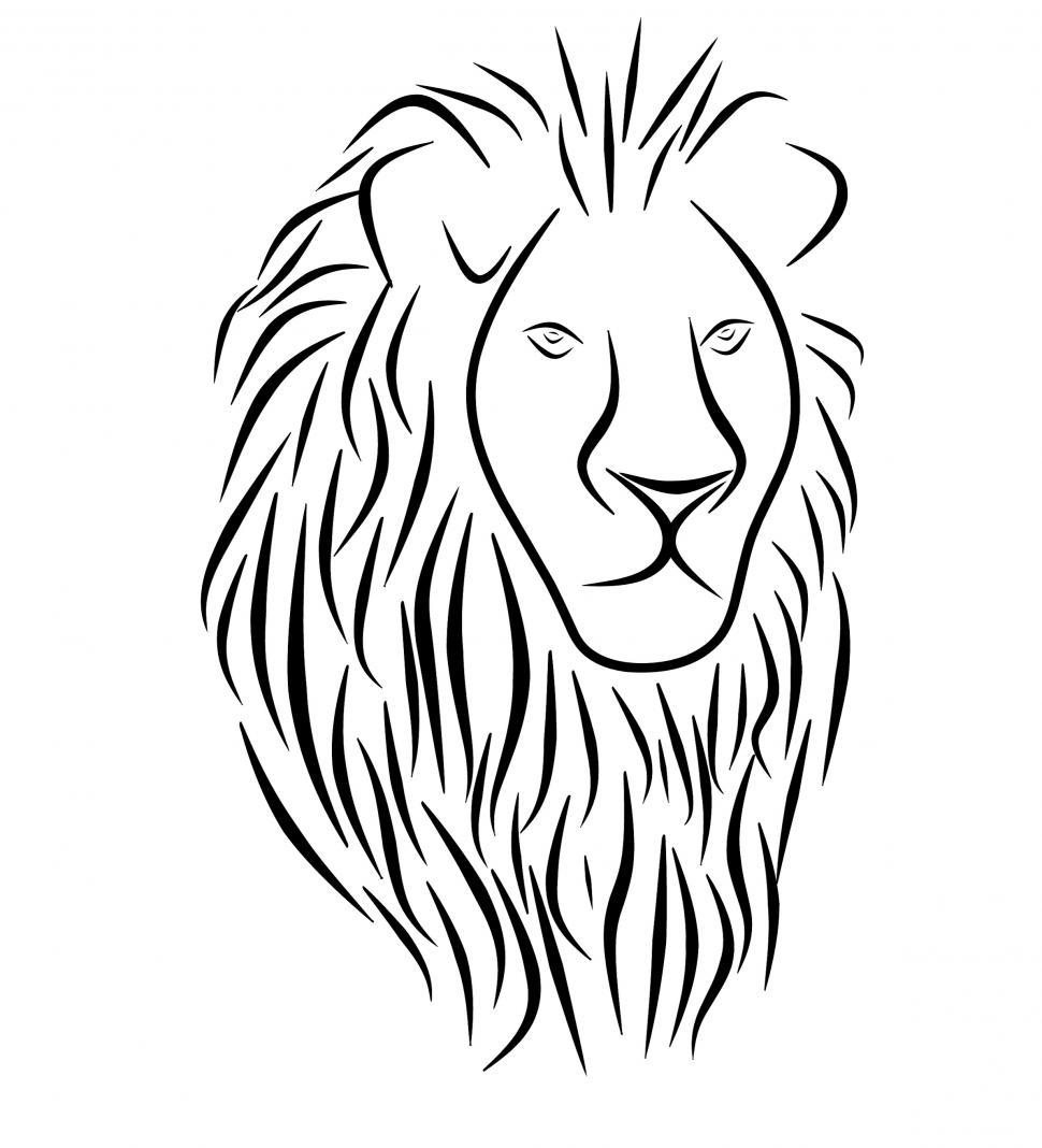 A majestic lion tattoo design symbolizing strength and dominance on Craiyon