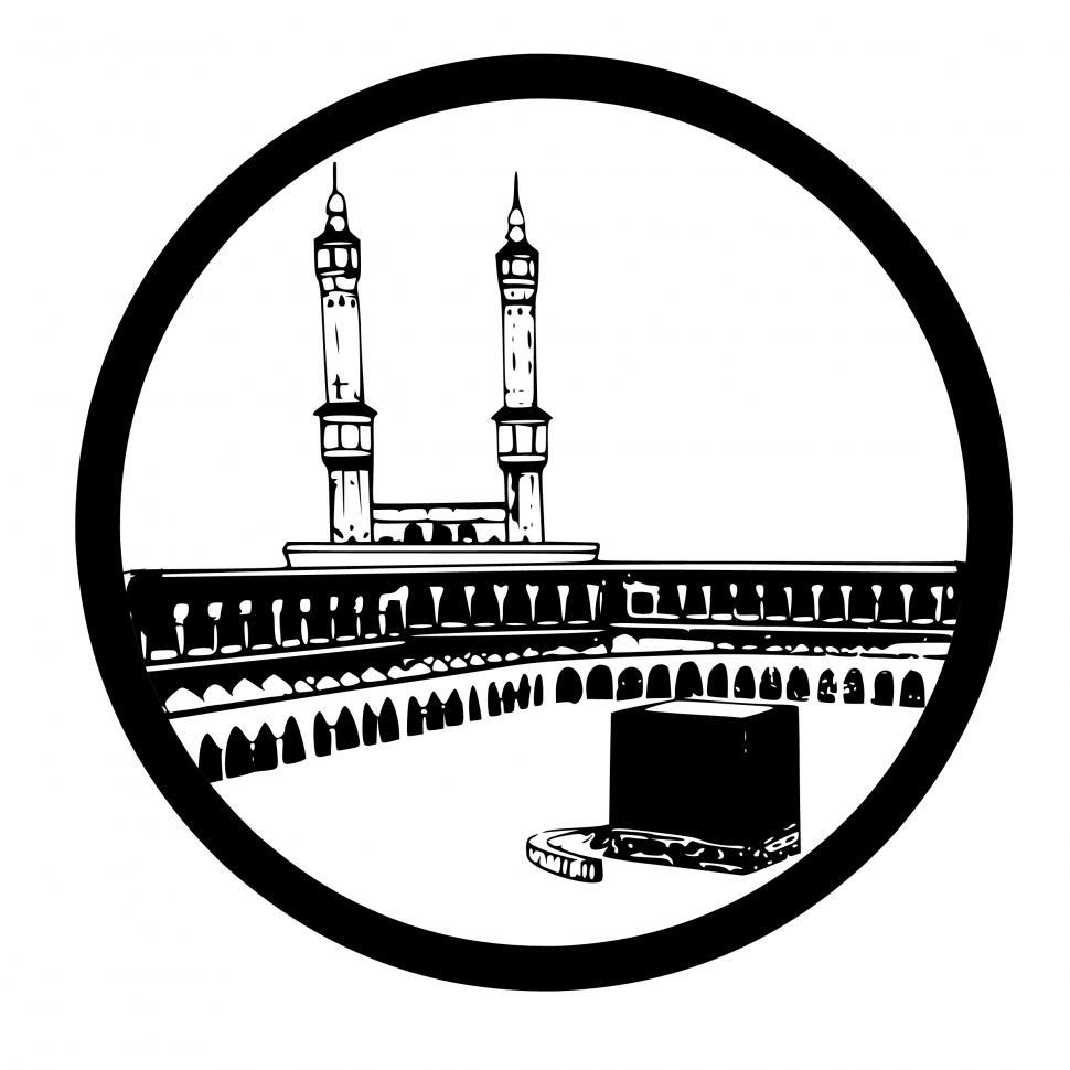 Kaaba Icon or Logo Isolated Sign Symbol Vector Illustration Stock Vector -  Illustration of mosque, kaaba: 184380305