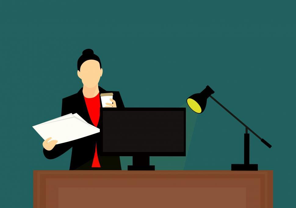 Free Image of business woman working  