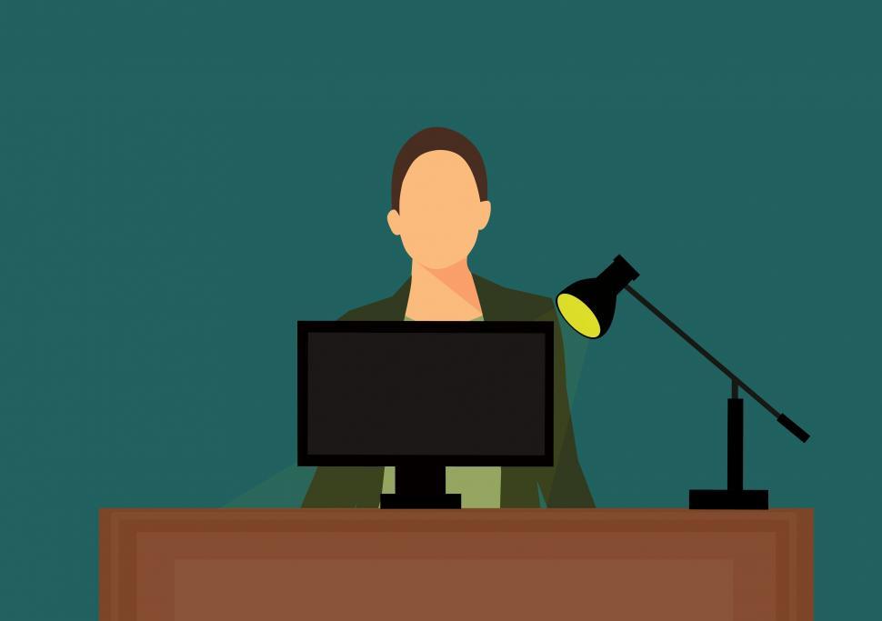 Free Image of secretary at office Illustration  